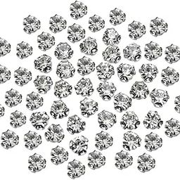 Embroiderymaterial Round Shape Sew on Glass Crystal Rhinestones with D Shape Claws for Craft, Embroidery and Jewellery Making -3MM(Silver) 288 Pieces-image-39