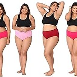 Big Size Cotton Panty|Hipster Full Coverage Multicolor Plus Size Panties for Women Pack of 6-picture-4