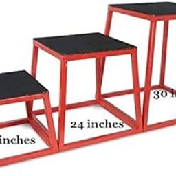 USI Metal Plyo Box Jumping Platform Table Gym Stepper Board Fitness Training Exercise Equipment Home & Gym Fitness Set Pack of 3-image-27