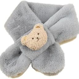Kartbrink womens faux fur scarf cute warm popula solid neck scarf for winter use - Muli color-image-21