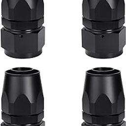 VehiMata 8AN Hose End Fitting Straight Swivel for CPE Braided Hose Black 4PCS-image-48