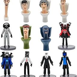 QuickHaven 12 Pcs Toilet Action Figure, Mini Desktop Decorations for Game Lovers, Toilet Toys for Kids 5-12 Years, Collectible Characters 5-8.7cm for Birthday Decorations or Gift-image-3
