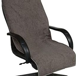 ROMAN HOME 100 % Superfine Cotton Solid Large Luxury Office Chair Towel with Tie Knot 550 GSM - (Pack of 1, GARY) Original Product AS PER Picture Shown-29