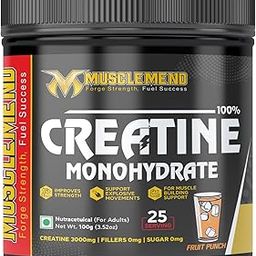 MUSCLEMEND Creatine Monohydrate Powder - Micronized Supplement for Workout, Recovery & Muscle Support - Creatine Powder for Men & Women (100gm, Fruit Punch)-image-41
