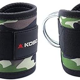 Kobo Ankle Strap Cable Machine Ankle Cuff Legs Workout MultiGym Strap Pulley Attachment Ankle Support, Camo, Free Size-picture-19