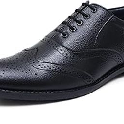 Men's Genuine Leather Lace Up Formal Shoes-image-3