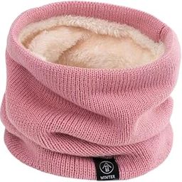 Winter Neck Gaiter Thermal Neck Cover for Outdoor Sports Snowboarding Biking Pink-image-94