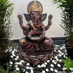 Big Bulk Kamal/Lotus Ganesh Gannpati Fiber Indoor Outdoor Fountain with Led Lights for Home Decor and Office Decoration Or Gifting-image-99