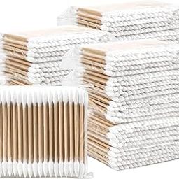 100 pcs Wooden Cotton Ear Buds – 100% Pure Cotton Swabs for Ear Cleaning, Baby Care, Makeup & Craft – Eco-Friendly, Biodegradable Ear Buds-47