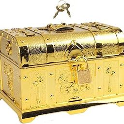 Enakshi® Antique Pirate Treasure Chest with Lock and Key for Brooches Bracelets Mail 14cmx10cmx9.5cm Gold|Home & Garden | Kids & Teens at Home | Furniture | Toy Boxes-image-66