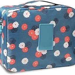 HETHS Foldable Travel Toiletry Vanity Bag Professional Cosmetic Bag Makeup Kit Pouch with Carry Handle (Multi Color)-image-92