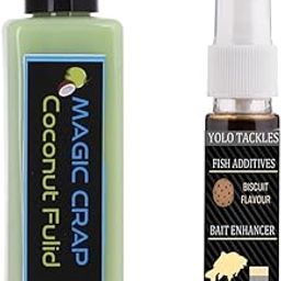 Fishing Coconut Magic Crap Bait 100ml, Biscuit 25ml Attractant Spray Combo-image-83