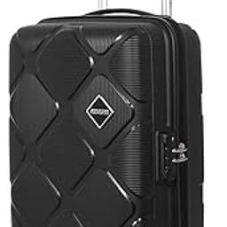 Instavibe 55 CM Trolley Bag for Travel Small Polypropelene Suitcase with Mounted TSA Lock, Double Wheels, Flexi Packing Straps, and Side Hooks for Men & Women - Black-image-2