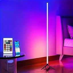 XERGY 360° RGBIC LED Floor Ambient Lamp, 60 LEDs, App/IR Remote/Button Control, DIY Adjustable Height, Mood Light for Bedroom, Gaming,Party Home Decor, (5V, USB Powered)-10