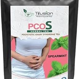 Tifusion Pcos Green Tea With Spearmint Chaste Berry Nettle For Hormonal Balance & Better Period Cycle Helps In Acne & Facial Hair Growth Control Pcod Drink For Pcos & Amp (50gm)-image-55