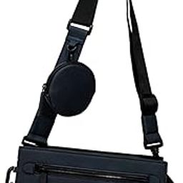 Mens Handbag Satchel Women PU Leather Shoulder Bag for Work Daily Use Travel-image-9
