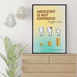 Dentistry is not expensive patient education poster without frame StatusRing-13