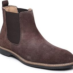 Teakwood Men Solid Round Toe Suede Mid-Top Chalsea Boot-image-33