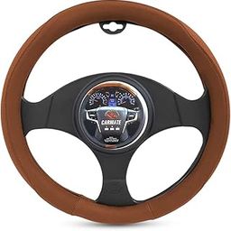CARMATE Car Steering Cover Super Grip 112 Compatible with Tata Safari Dicor - Medium Tan-image-64