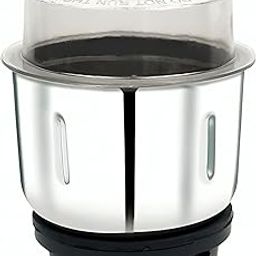 400 ml Mixer Grinder Chuntey Jar with Metal Base and Stainless Steel Blades, Suitable for all Mixi/Mixer Grinder with 2 Lock Slot Fitting and 4 Teeth Coupler-12
