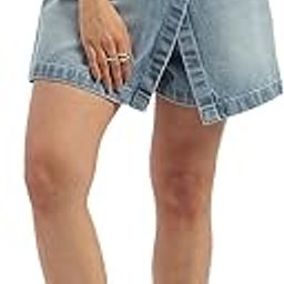 Washed Denim Skorts-image-3