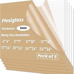 DYCacrlic 5-Pcs 24x36 inch Plexiglass Sheets - PET Sheet Panels - Clear Acrylic Plexiglass Sheet 24x36 for Picture Frame,Glass Alternative,Signs,Door Scratch Protectors,Painting,Pet Barriers-image-73
