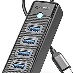 ORICO 4-Port USB HUB 3.0, USB Splitter for Laptop with 0.5ft Cable, Multi USB Port Expander, Fast Data Transfer Compatible with Mac OS 10.X and Above, Linux, Android-Black-image-69