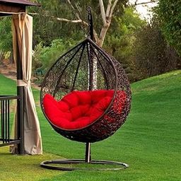 SPYDER CRAFT Single Seater Hammock Swing Chair with Stand and Cushion for Patio Balcony Garden Terrace Living Room Relaxing Chair Jhula-image-44