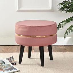 Homeaccex Ottoman Stool for Living Room Ottoman Pouffes for Sitting Puffy Stool for Living Room Rectangular Ottoman Bench (16Inch Height, Rose Gold)-image-37