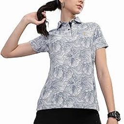 Women's Printed Polo Collar T-Shirt| Feather Touch Feel | Warm| Regular Fit| Odour Resistant| Anti-Static| Wrinkle Free | Quick Dry | Stretchable | Lightweight | Sweat-Proof-image-54