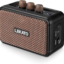 LEKATO Mini Electric Guitar Amplifier, Dual Speakers 5W, Rechargeable Guitar Amp Bluetooth with Clean Overdrive Effects,Retro Portable Small Guitar Amp for Practice-image-22