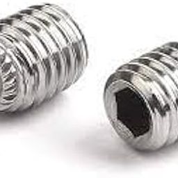4mm x 6mm (0.6 cm) length Stainless Steel 202 grade Socket Set Grub Screws knurled Cup Point Screws - 25 Nos-26