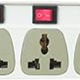 Penta 4x4 ABS Spike Guard with Individual Switch, Extension Board for Appliances with Surge Protector Grey & White, 250 V with International Sockets 2 Meter Heavy Duty Cable-13