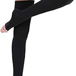 Never Quit Compression Stockings (Above Knee), Stocking to Improve Blood Circulation, Varicose Vein, Swollen, Aching Legs, Pain Relief, Edema, Sore Legs (Large, Black)-13