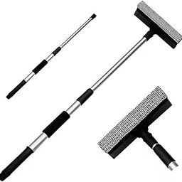 hemzex Car Windshield Wash Cleaner with Long-Reach Handle | Kitchen Platform and Window Glass Wiper | Sponge Cleaner Washing Cleaning Squeegee Brush for Car | Home Interior Exterior Use(Black-1Pc)-image-36