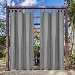 MetDeals Waterproof & Sun Blocking (85-90%) Indoor & Outdoor Semi Blackout Detachable Tab Top Curtains Used for Bedroom Living Area Verendas Play are Etc (Grey 4.5 X 6.5 Feet) Pack of 2 Piece-image-65