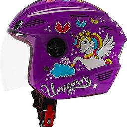 Steelbird SBA-6 Unicorn ISI Certified Open Face Graphic Helmet for Women and Kids-image-35