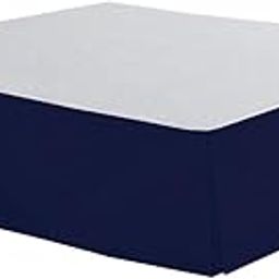 Losa Solid Color Hotel Pleated Bed Skirt Wrinkle & Fade Resistant Blue_Queen-image-54