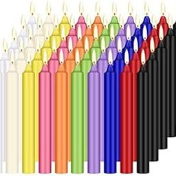 advancedestore Candles Chime Candles Set of 16 | Ritual Spell Candle | Unscented (Pack of 16) (Multicolor) - 15 cm each candle-picture-23