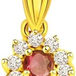 18K Yellow Gold Diamond Pendant-image-60