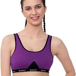 Comfy Cotton Sports Bra (in, Alpha, L, C, 34, Standard, Purple)-image-68