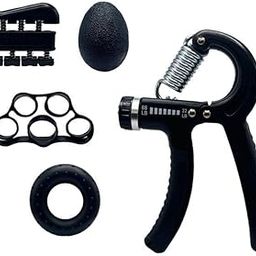 5 in 1 Hand Finger Grip Strengtheners Trainer Set Hand Gripper Exercise Tool for Fingers, Hands and Wrists, Micro-Gymnast, Black-14
