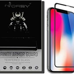 Norby Infinity Armor Guard Edge to Edge Curved Full Cover Screen Protector Compatible with iPhone X-17