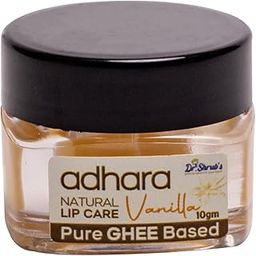 Dr.Shrub's Adhara- Natural Lip Care (Vanilla) l Pure Ghee lipbalm, Natural lipbalm, Vanilla I Relieves from dry, chapped lips I For Natural Pink lips l Men & Women l 10 gm-11