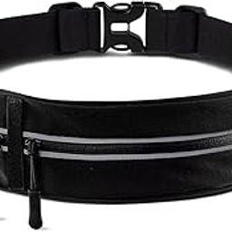 Slim Running Belt for Women and Men, Gym Fitness Fanny Pack for Phone, Exercise Waist Pack for Cell Phone Holder for Running, Runner Belt for Running Walking Cycling Camping Gym (2 Pocket Black)-image-55
