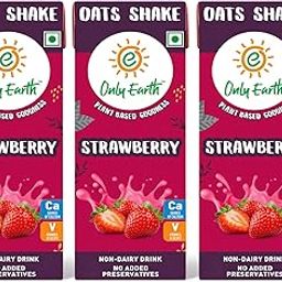 Only Earth Oats Shake | Strawberry | Plant-based | Lactose-free | No Added Preservatives| Cholesterol-free | Guilt-free | With Calcium, Vitamin D, B1, B2 & B12 | 200 ml (Pack 3)-91
