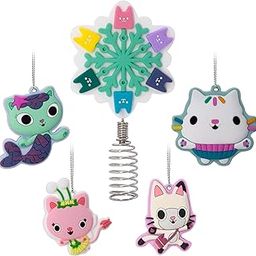 Hallmark DreamWorks Animation Gabby's Dollhouse 5" Miniature Christmas Tree Topper and 1.7" Mini Ornaments, Set of 5, Shatterproof-image-30