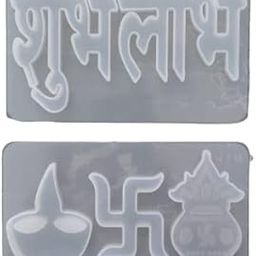 B128 Creative Home Decore Subh Labh Resin Mold for DIY Epoxy Resin Art, Diwali Decoration Mould, 12 x 3.7 inch-picture-23