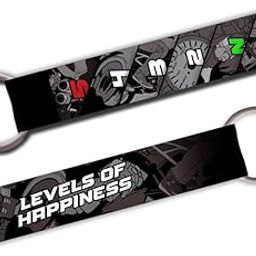 RAW Polyester Levels Of Happiness Keytag | 1 Pc Keychain Bike/Car/General Use, Multi-Coloured-image-95