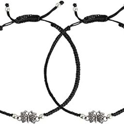 925 Sterling Silver Modest Butterfly Rhodium Plating Thread Anklet (Pair) | Gift for Women & Girls | With Certificate of Authenticity & 925 Stamp-image-29